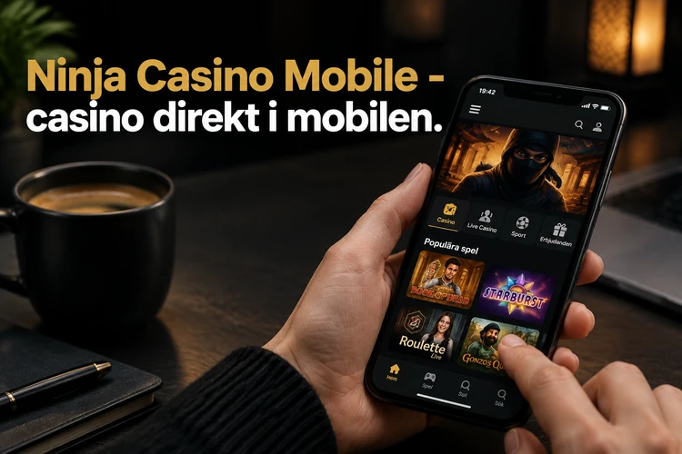Ninja Casino Mobile - casino direkt i mobilen